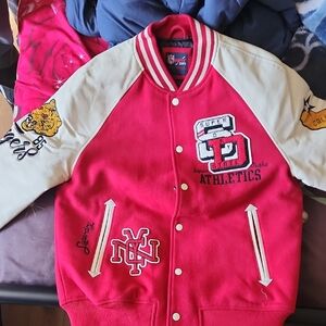 Superdry Men Red and White Athletic Jacket